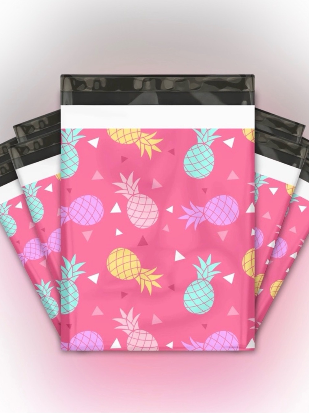 50ct 10x13 Pineapple print poly mailers